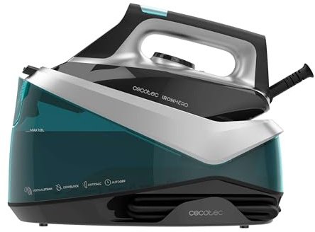 Cecotec IronHero H-2800 Station Horizontale Bügelstation, 2.800 W, Dampfleistung 135 g/m, 360 g/m, Keramiksohle, Anti-Kalk, automatische Abschaltung, Präzision, Temperatureinstellung