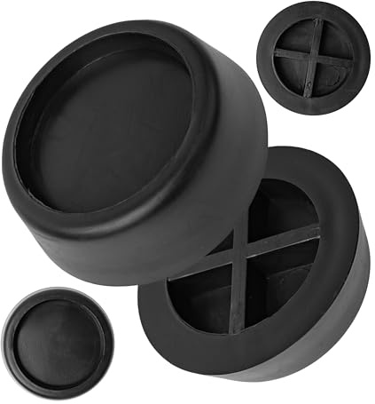 Premium Schwingungsdämpfer für Elektro-Großgeräte, 4 Stück, in Schwarz, aus Gummi, Anti Vibrationsdämpfer für bis zu Ø 45 mm Füße, universal Antivibrationsmatte Waschmaschine, Trockner Antirutschmatte