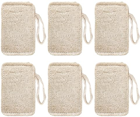 6 Stück Bio Luffaschwamm, 100% Biologisch, Abbaubar und Kompostierbar, Natürlicher Umweltschutz für Küche, Bad, Camping