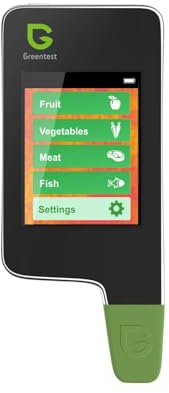 Greentest 2F Nitrat-Messgerät Instant-Lesegerät für frisches Fleisch, Obst, Gemüse, Nitrat-Tester und Messgerät für Lebensmittel (schwarz)