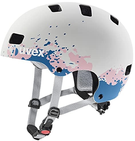 uvex Kid 3 cc - robuster Fahrradhelm für Kinder- individuelle Größenanpassung - optimierte Belüftung - Grey - Grapefruit matt - 51-55 cm