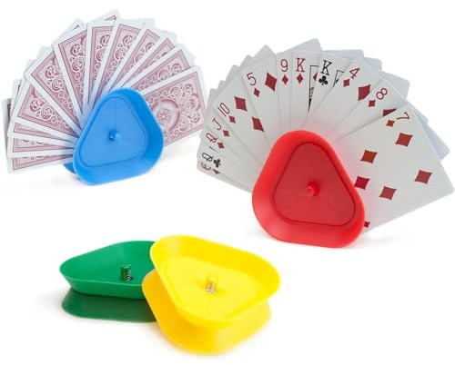 4 Stück Kartenhalter, Spielkartenhalter Mit Sicherem Halt, Kartenständer für Aufbewahrung Ab 3 Jahren
