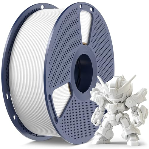 SUNLU High Speed PLA Meta Filament, 1kg PLA 3D Druckerfilament 1,75mm, Robusteres 3D Druckfilament, Maßgenauigkeit +/- 0,02mm, Kompatibel mit 3D FDM Druckern, 1kg Spule(2.2Pfund), Weiß