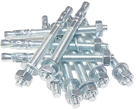 Woltersberger® 50 Stück M8 Schwerlastanker Länge 80mm verzinkt Ankerbolzen Bolzenanker Blitzdübel Ankerschraube Keilanker mit Zulassung ETA-05/0241