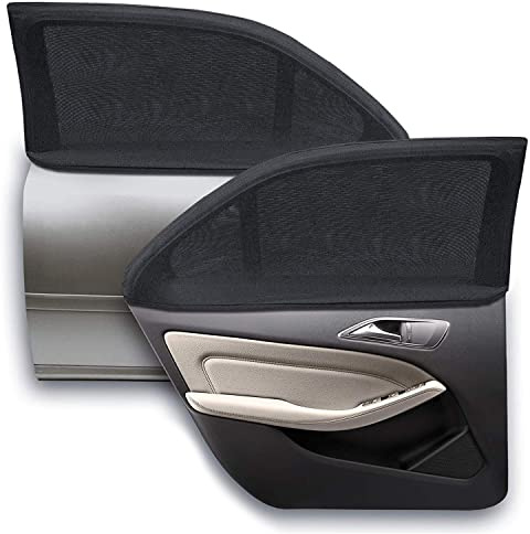 WIN.MAX Sonnenschutz Auto,Sonnenschutz Auto Baby mit Zertifiziertem UV Schutz,Universal Sonnenblende Auto Netz,für Seitenfenster Meshmaterial Schützt Mitfahrer, Kinder & Haustiere, 2 Stück
