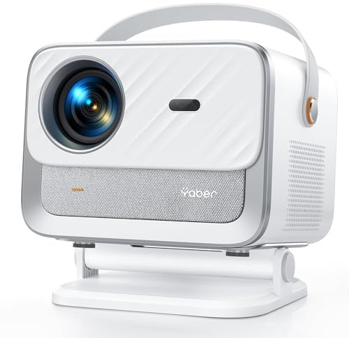 【Offizielles Netflix & Dolby 20W】 YABER V12 Beamer 4K, 1080P Projektor Full HD mit Ständer, Autofokus mit WiFi6 und Bluetooth5.2, 60Hz Beamer Heimkino für Outdoor/Home, 50% Zoom