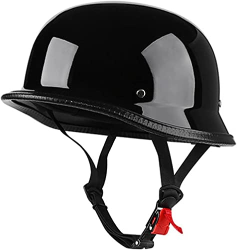 Halbhelme Motorradhelm mit ECE Genehmigt Halbschalenhelm Brain-Cap Halbschale Roller-Helm Scooter-Helm Jet-Helm Retro für Erwachsene Herren Damen (Color : 2, Size : XXL(63~64cm))