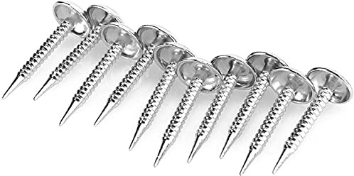 Selbstschneidende Polsternägel, 200pcs 8x20mm Dekorative Polsternagel Tack, Runder Kopf Innendekoration Nägel, Eisenpolsternagel mit Gewinde Antike Stecknadeln für Möbel Sofa Betten DIY Kleidung