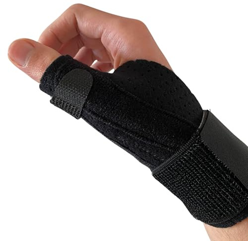 DALLAR Ergonomische Daumenschiene rechts & links – Verstellbare Daumenorthese bei Rizarthrose, de-Quervain-Syndrom, Sehnenscheidenentzündung, Arthrose – Stabilisierende Daumenbandage mit 2 Schienen