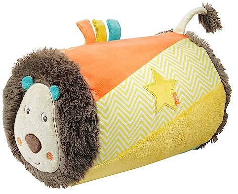 Fehn Krabbelrolle Löwe – Krabbel-Hilfe im lustigen Löwen Design für Babys und Kleinkinder ab 6+ Monaten – Maße: ø 22 x 34 cm