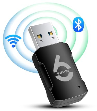 RUIZHI WiFi 6 WLAN Stick für PC, AX900Mbs Dual Band Internet Stick (5,8Ghz/2,4Ghz), Free Drive WiFi Adapter WLAN USB-Adapter für PC/Desktop/Laptop Win10/11 (Bluetooth wifi6)