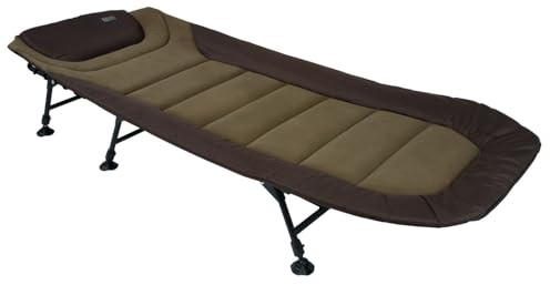 Fox EOS 1 Bed 209x80cm - Angelliege zum Ansitzangeln, Karpfenliege zum Karpfenangeln & Wallerangeln, Liege zum Angeln, Campingbett