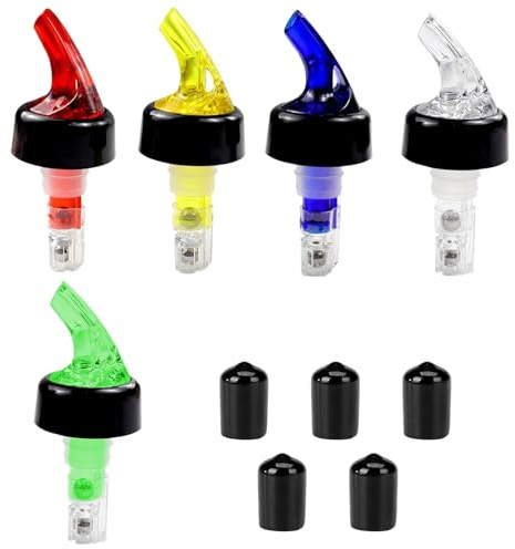 5 Stück Flaschenausgießer 2 cl Dosierhilfe Ausgiesser für Flaschen | Universal Cocktailspender Dosierausgießer Ausgießer Spirituosen für Home Bar Wein Partys