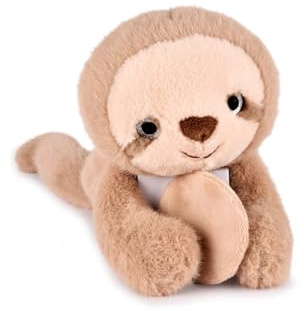 Histoire d'ours PODCOLL Faultier 30 cm (magnetisch) | Herzerwärmender Begleiter auf der Schulter – Beige – ultraweich – gewichtete Pfoten – Geschenkidee zur Geburt Mädchen