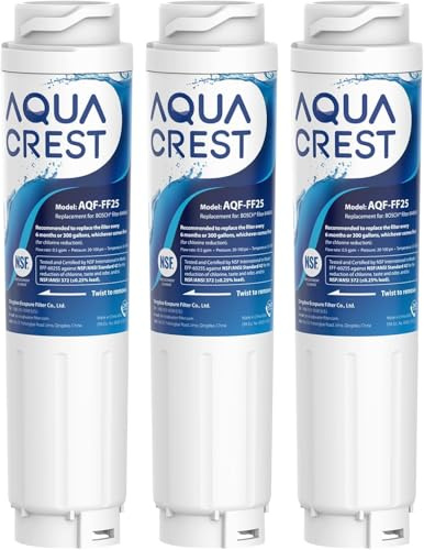 AQUA CREST 644845 Kühlschrank Wasserfilter Ersatz für Bosch Ultra, 3 Pack | Ersatz für Bosch Ultra Clarity Wasserfilter 644845, Kompatibel mit Siemens Bosch Neff 740560 9000077104 (3)