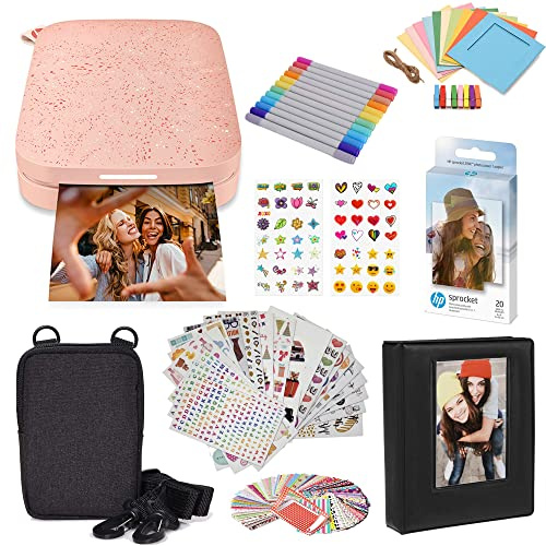 HP Sprocket tragbarer Instant-Fotodrucker, 5,1 x 7,6 cm, Blush Pink