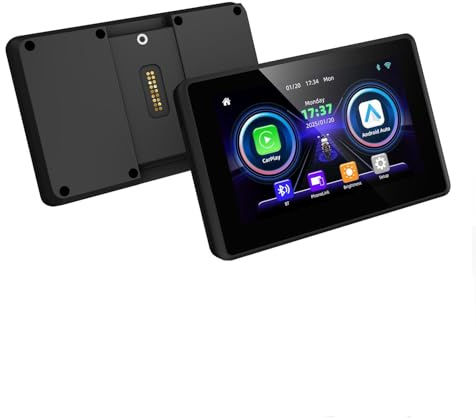 Qzonnect 5-Zoll Motorrad Display Kabelloses CarPlay Android Auto für BMW | IP67 wasserdicht. Passt auf original Navi-Halterung. Mit/ohne Wonder Wheel & Fahrzeugdaten. Schützt Handy vor Vibrationen.