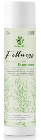 Golden Pets Fellglanz Hundeshampoo 250 ml - Natürlich, vegan & pH-optimiert | Für glänzendes Fell & bessere Kämmbarkeit - Für alle Hunderassen - Sanfte Reinigung und Pflege für die regelmäßige Anwendung