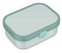 Mepal - Brotdose Kinder Campus - Bento Box - Brotdose Kinder mit Fächern & Gabel - Meal Prep Box mit Clip-Verschluss - BPA-frei & Spülmaschinenfest - 750 ml - Cool mint