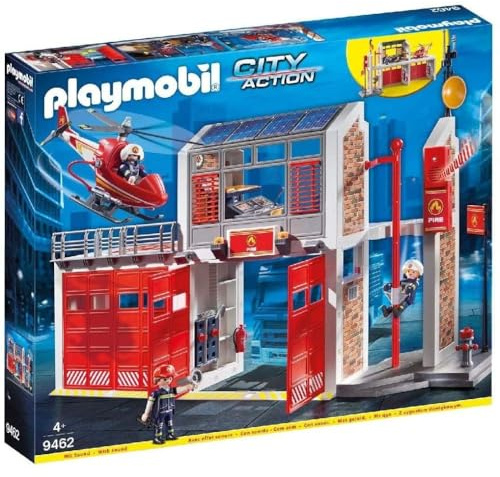 PLAYMOBIL City Action 9462 Große Feuerwache mit Soundeffekten, Ab 5 Jahren