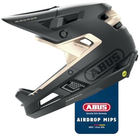 ABUS Fullface-Helm AirDrop MIPS - MTB: Downhill, Freeride und Enduro - Mountainbike-Helm mit optimierter Belüftung und Ambient Sound Channel - für Erwachsene