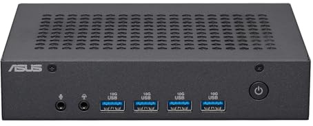 ASUS ExpertCenter PN43-BBN200MD Barebone Mini PC (Intel Prozessor N200, integrierte Intel UHD Grafik, WiFi 6E, LAN, DisplayPort 1.4, 4X USB 3.2 Gen 1, ohne Betriebssytem, Passive Kühlung)