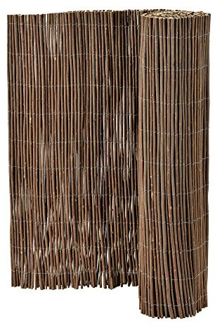 casa.pro Strapazierfähige Weidenmatte 'Hyssna' Sichtschutzmatte Sichtschutz aus Weide Zaun 2 x 5 m