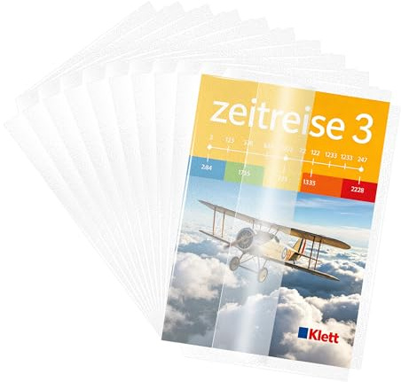 Buchumschläge 10 Stück Bucheinschlagfolie Einstellbar Wasserdicht Buchschoner für Schulbücher Schulhefte (Selbstklebend-26.5 * 19.5CM)