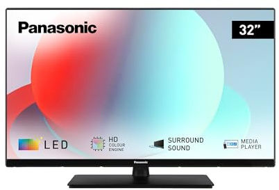 Panasonic TS-32N30AEZ, N30 Serie 32 Zoll HD LED TV, 2024, USB Media Player, hoher Kontrast, Triple Tuner, HDMI, Wandmontageoption, dünner Rahmen, für EIN außergewöhnlich visuelles Erlebnis