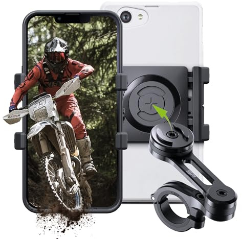 SP CONNECT Handyhalterung Motorrad | SPC+ | Universeller Handyhalter für Motorrad Bike Moped Roller | Zubehör für alle Smartphone Handys wie iPhone Samsung | Gadget Halterung für Navi Phone Holder