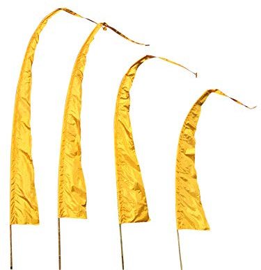 Bali Fahne 4m Ohne Stange | Dunkelorange | Dekoration für Gartenhochzeit & Events | Wetterfeste Windfahne | Besondere Geschenkidee | Große Flagge Garten & Terrasse | Boho Stil