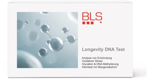 BLS Longevity DNA Test, Genetischer Langlebigkeitstest für Entzündung und Oxidativen Stress, DNA-Methylierung Analyse, Wangenabstrich Heimtest