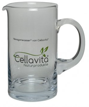 CELLAVITA Glaskrug, Kristallglas, mundgeblasen für Hexagonwasser-Wirbler