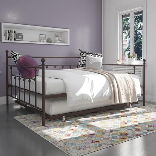 DHP Furniture Manila Metall-Tagesbett/Ausziehbett Bronze Doppel