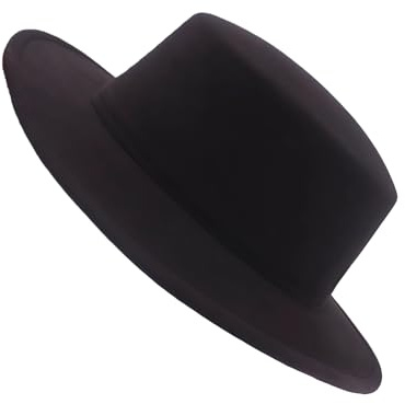 Fedora-Hut für Erwachsene, Unisex, modisch, klassisch, große breite Krempe, Flache Kirche, Derby-Kappe, Kopfbedeckung für Hochzeit, Party, Talent, Show, Performance, 1 Stück