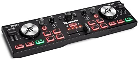 Numark DJ2GO2 Touch 2-Kanal-Kompakt-DJ-Controller, DJ-Pult mit Mixer, Audio-Interface und Serato Lite