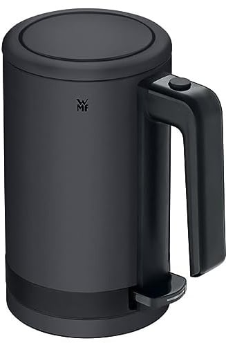 WMF Küchenminis Mini Reise-Wasserkocher Edelstahl 0,8l, elektrischer Wasserkocher mit Kalkfilter, 1800 W, kleiner Teekocher, edelstahl, schwarz