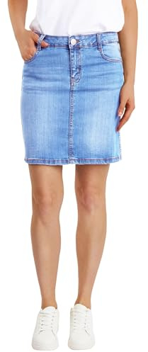 Fraternel Damen Jeans Rock Used kurz Bleistift Stretch