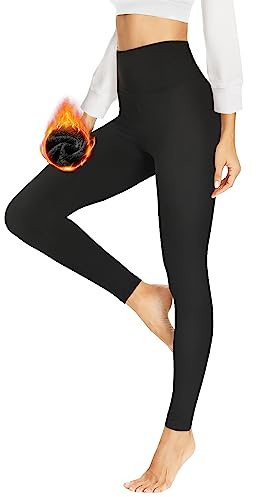 HLTPRO Thermo Leggings Damen High Waist Gefüttert im Winter für Sport Yoga | Fleece-Gefüttert, Blickdicht, Superweich & Warm–Thermohose, Strumpfhosen und Thermounterwäsche in einem