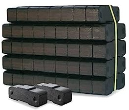 zbs24 Braunkohlebriketts 25 kg Rekord - Kohle Bündelbriketts zum Heizen und Grillen