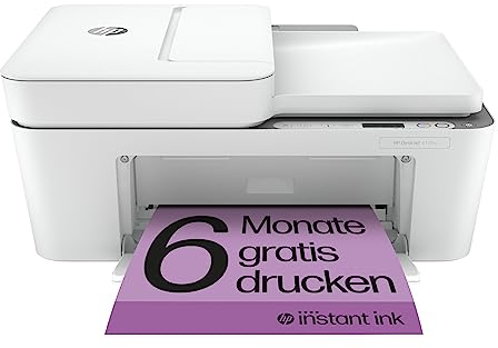 HP DeskJet 4120e Multifunktionsdrucker, Drucker, Kopierer, Scanner, mobiler Faxversand, WLAN, Airprint inklusive 6 Monate Instant Ink