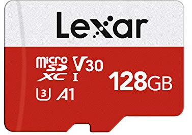 Lexar Micro SD Karte 128GB Mit Adapter, Bis Zu 100MB/s | UHS-I, U3, A1, V30, C10, 4K UHD microsdxc SD Karte für Kamera, Smartphone