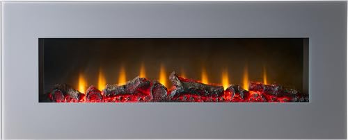 Sureflame WM-9505 Elektrischer Wandkamin mit Fernbedienung in Grau, 107 cm