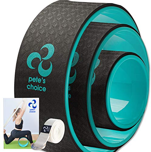 Yoga Rad 3er Pack - Abnehmen, Sich in Form Bringen und Fit Werden. Yoga Zubehör für Zuhause. 3 Pack Pilates Wheel Set. Körperhaltung verbessern