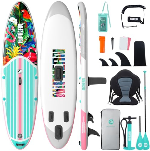 Niphean Stand up Paddling Board mit Sitz und Sup Board Zubehör | 320/305cm Stabiles Sup Board 200kg für 2 Personen, Robustes und Langlebiges Standup Paddle Board aufblasbar