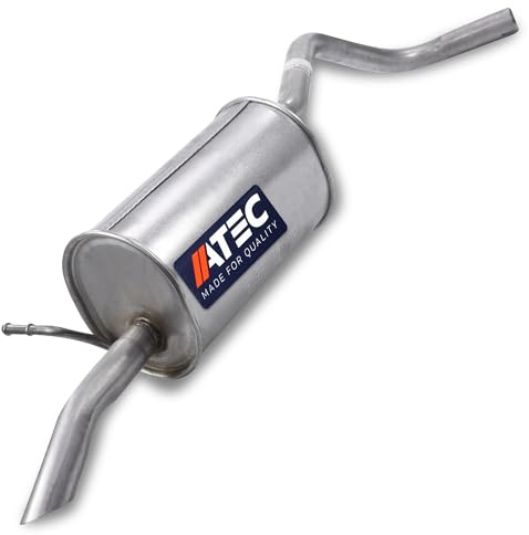 ATEC Germany 1x Endschalldämpfer | Kompatibel mit: VW FOX Schrägheck
