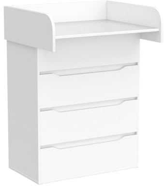 Vicco Wickelkommode Ruben, Wickelaufsatz für die Kommode, Weiß, 83 x 117 cm