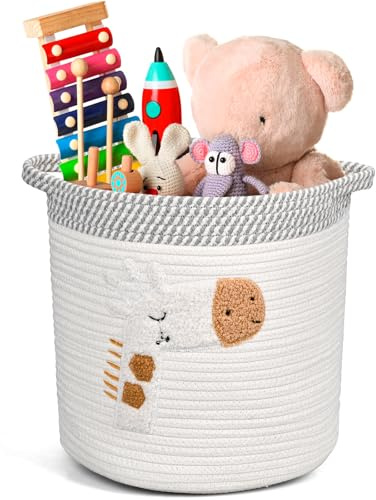 Aufbewahrungskorb Kinder - Praktischer Wickeltischkorb mit Griffen für Spielzeug, Windeln & Co - Tolles Geschenk für werdende Eltern - Badezimmer und Regale Organizer - aufbewahrung kinderzimmer