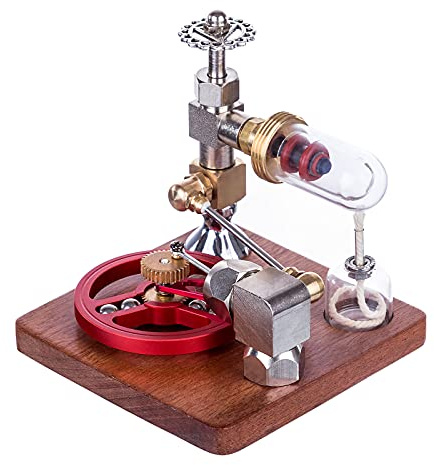 Stirlingmotor-Modellbausatz, wissenschaftliches Experimentierspielzeug mit einstellbarer Geschwindigkeit und Kugellager-Schwungrad, ein einzigartiges und durchdachtes Deko-Geschenk für Motorenthusiast
