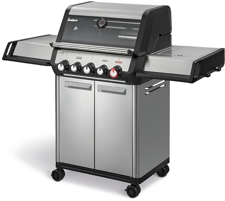 Enders® Gasgrill MONROE PRO 3 SIKR TURBO, 3-Edelstahlbrenner, Seitenkocher, Infrarot-Backburner, Sichtfenster, HEAT RANGE™, SWITCH GRID™, 800 °C TURBO ZONE™, SIMPLE CLEAN™, #8361